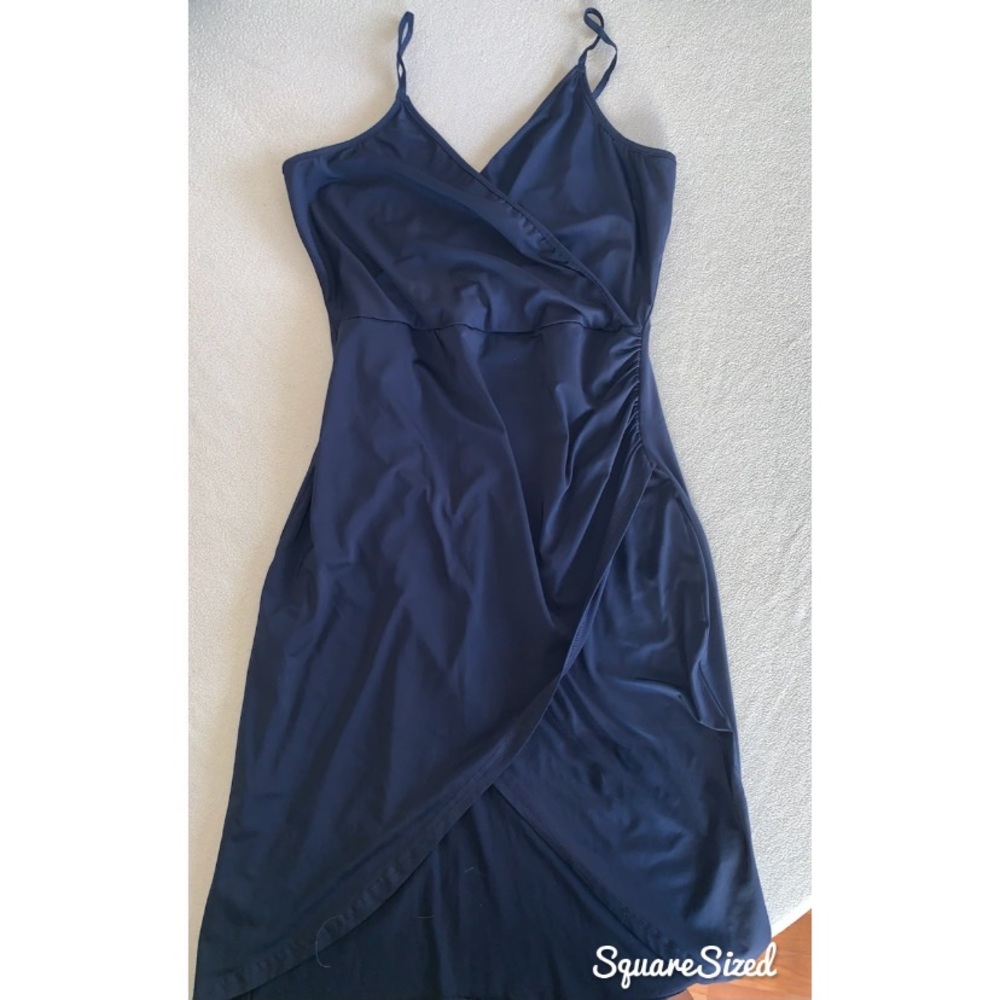 Navy Blue High-Low Dress
